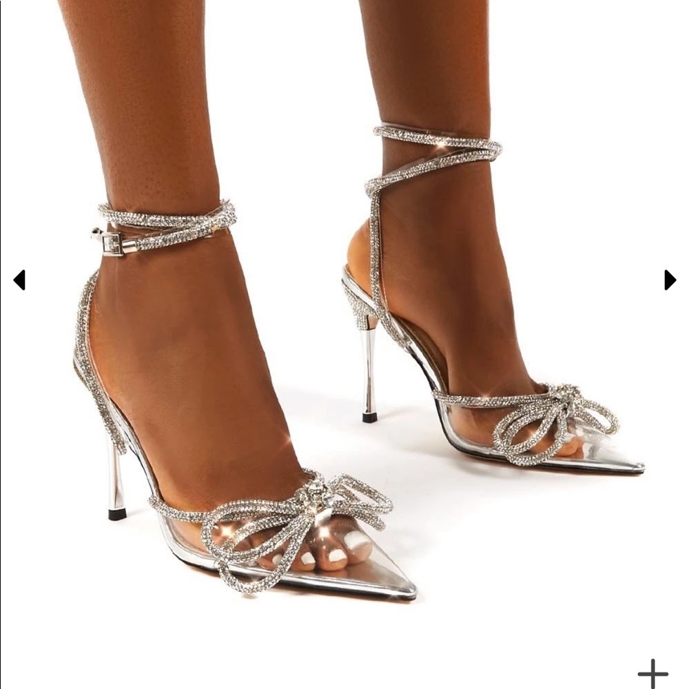 Public desire diamond bow heels